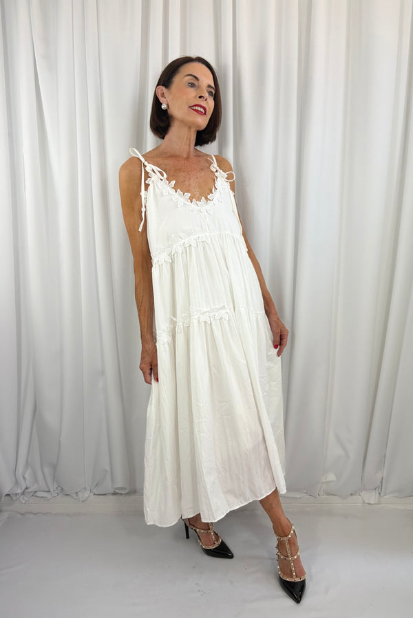Talia dress in white