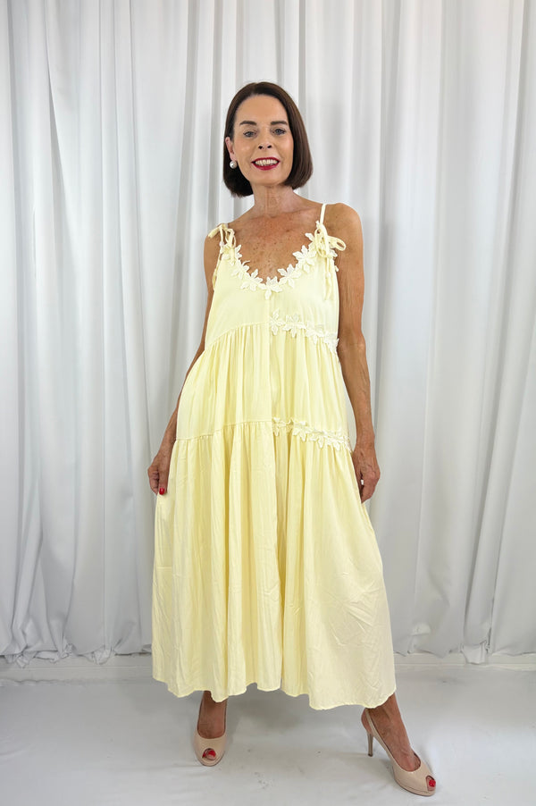 Talia dress in lemon
