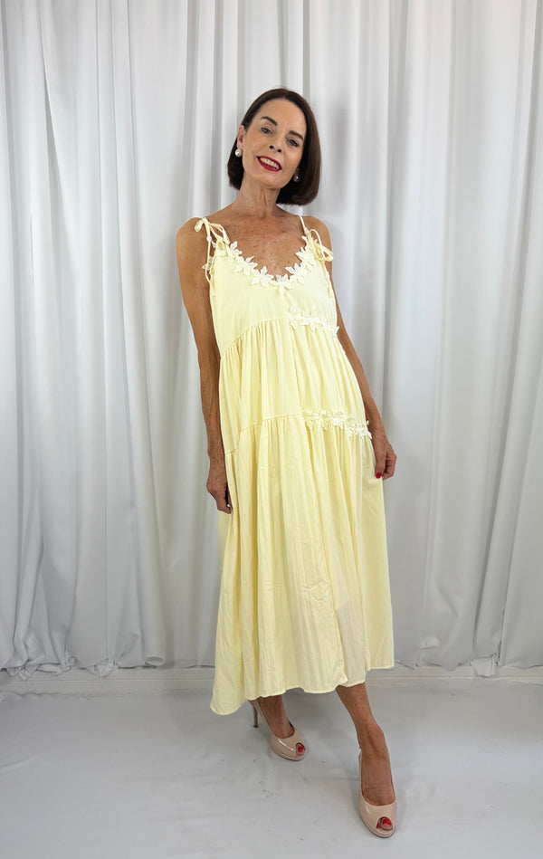 Talia dress in lemon