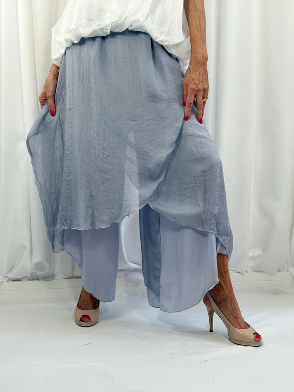 Dune silky harem trousers in light grey
