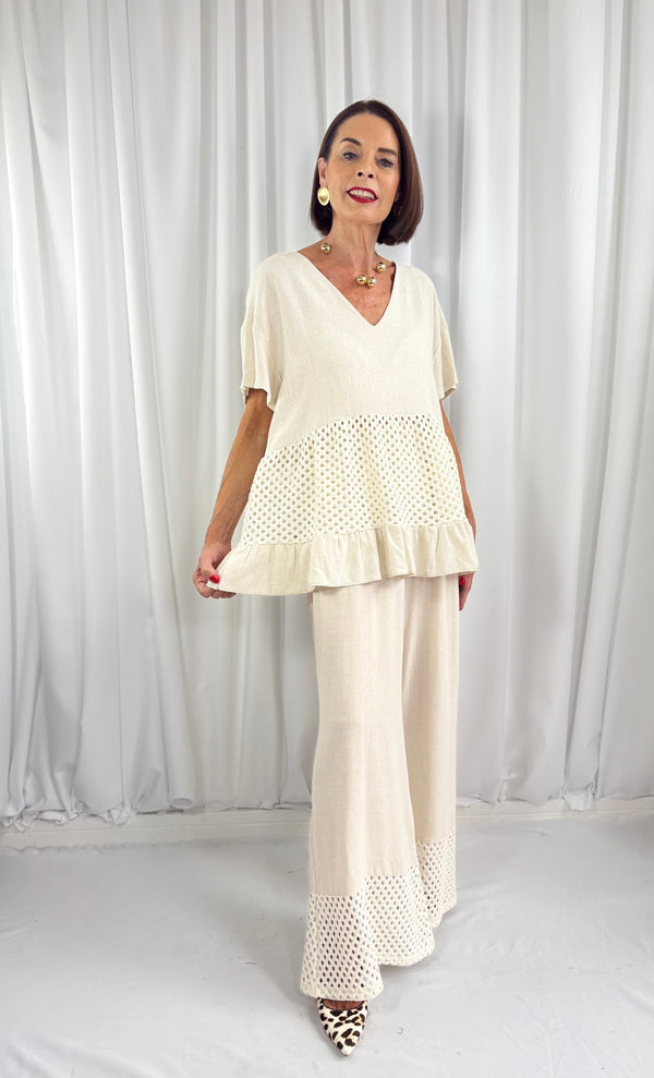 Aira suit in buttermilk