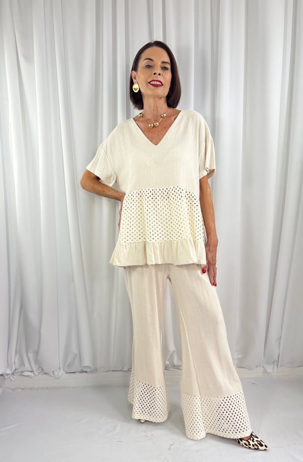 Aira suit in buttermilk