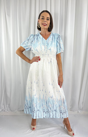 sarasota in baby blue and white