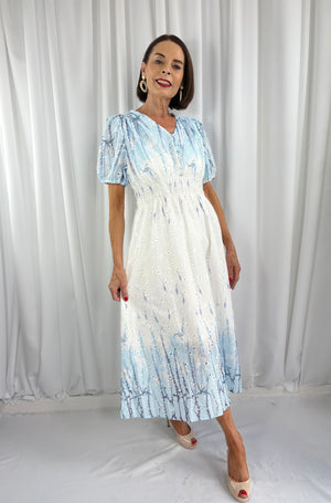sarasota in baby blue and white