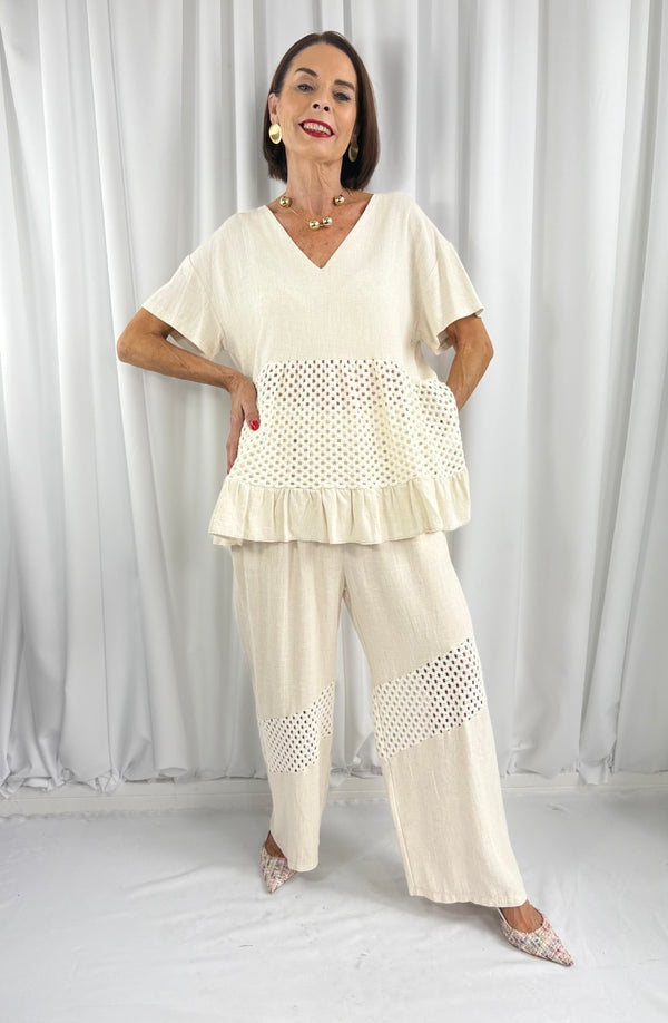 Mona suit in buttermilk