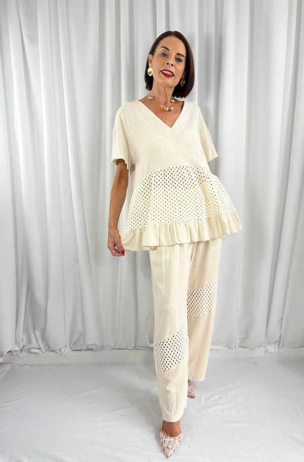 Mona suit in buttermilk