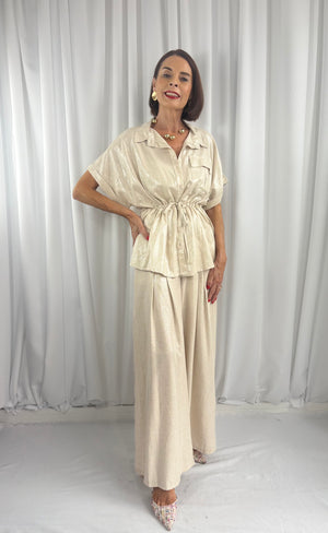 Anisa suit in champagne