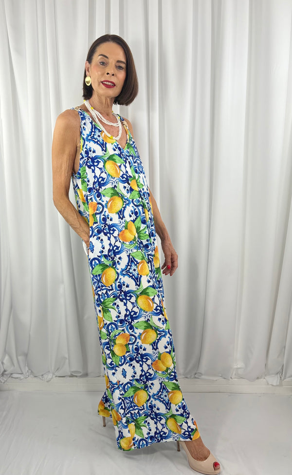 Portofino jumpsuit in lemon