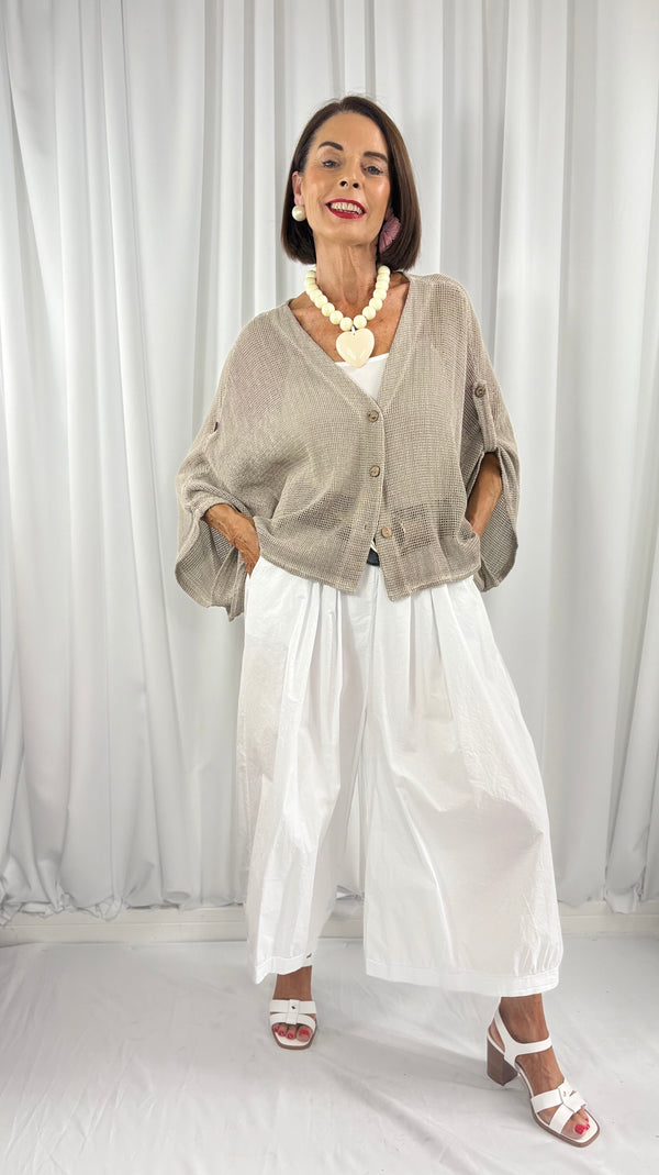 Tuscany wide leg Trousers in white
