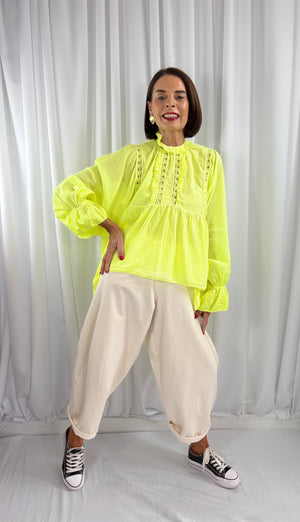 maria top in lime