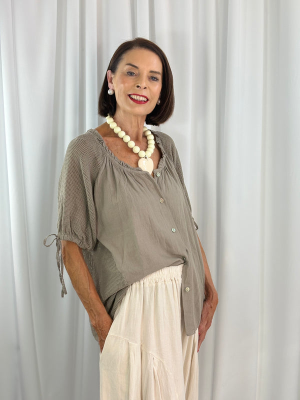 Luciana top in mocha