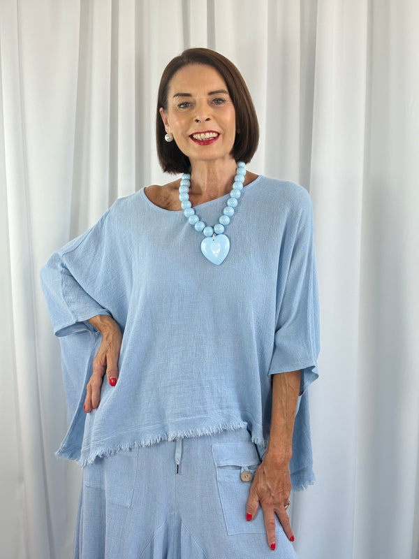 Kennedy top in baby blue