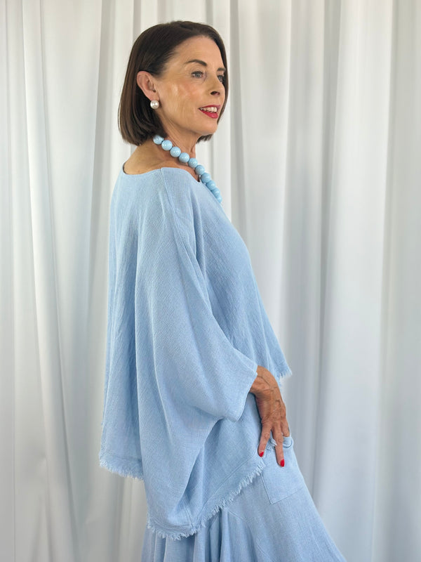 Kennedy top in baby blue
