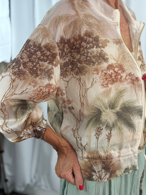 Rhona jacket in tropical print