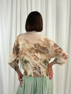 Rhona jacket in tropical print