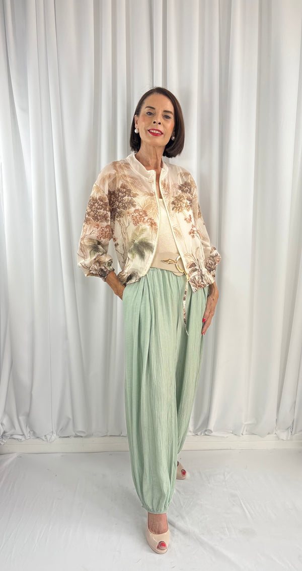 Rhona trousers in light sage