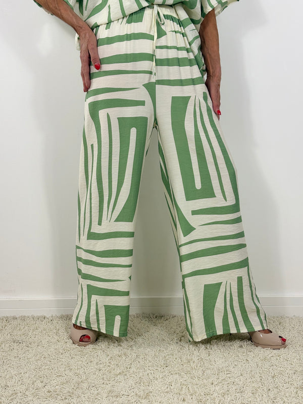 Catherine suit in sage and cream