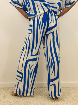 Catherine suit in royal blue and cream
