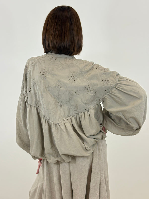mccoy embroidery anglais jacket in mocha