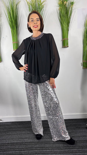 Abel diamante top in black