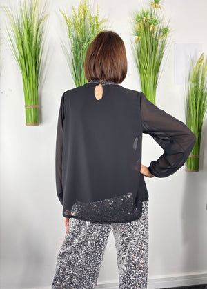 Abel diamante top in black