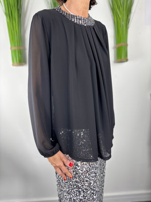 Abel diamante top in black