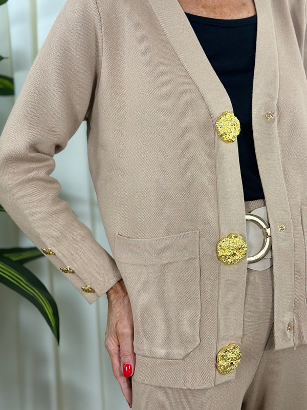 Avril Co-ord suit in camel