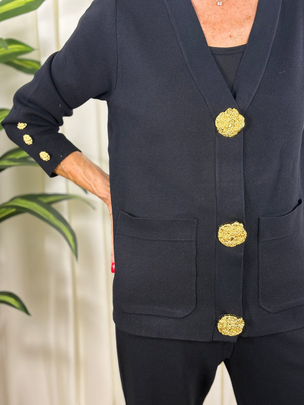 Avril Co-ord suit in black