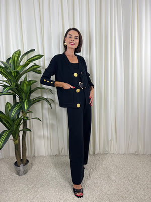 Avril Co-ord suit in black