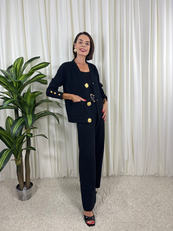 Avril Co-ord suit in black