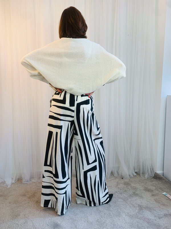 Ruby Palazzo Trouser black/cream