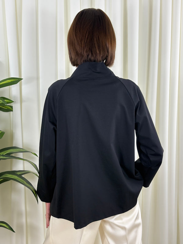 Oporto quirky asymetric jacket in navy