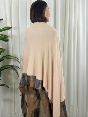 Jona layering poncho in beige - Bond Street Store