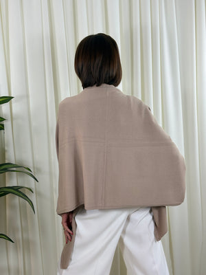 Jona layering poncho in mocha - Bond Street Store