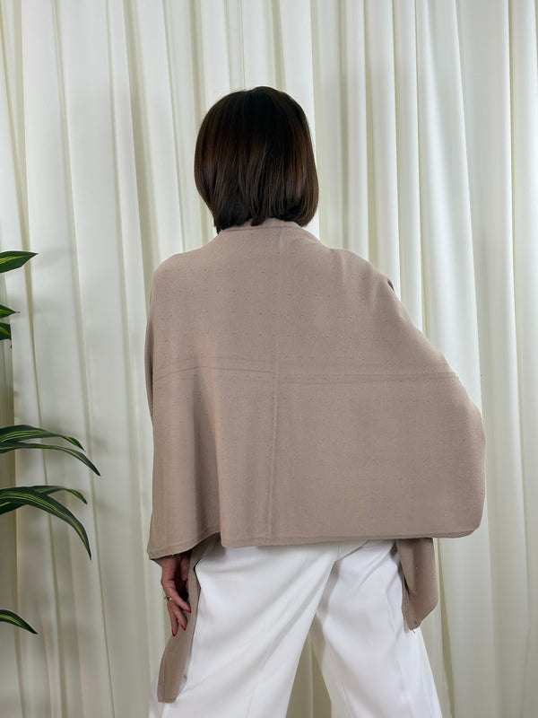 Jona layering poncho in mocha - Bond Street Store