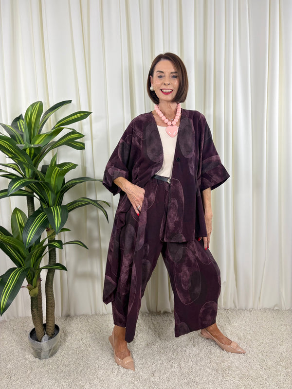 Madrid suit in plum