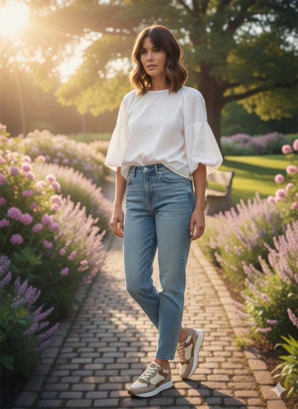 Marlo trainers in mocha and beige - Bond Street Store