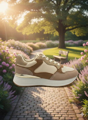 Marlo trainers in mocha and beige - Bond Street Store