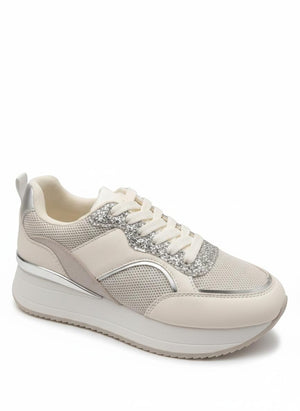 Marlo trainers in white and silver - Bond Street Store