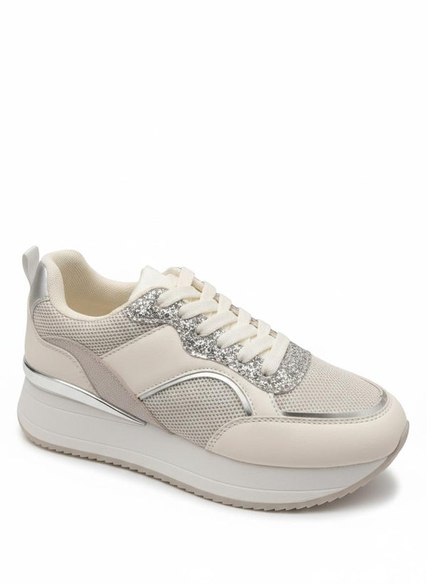 Marlo trainers in white and silver - Bond Street Store