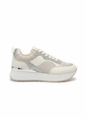 Marlo trainers in white and silver - Bond Street Store