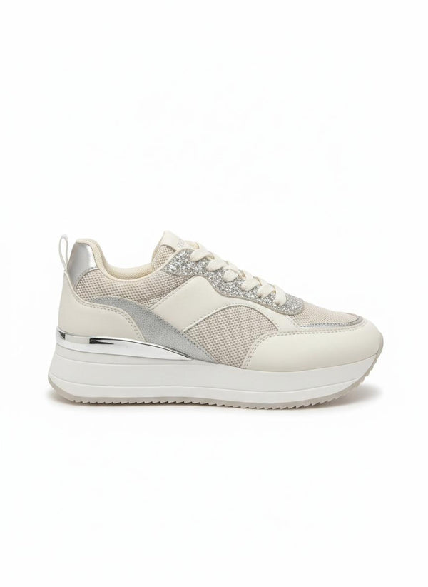 Marlo trainers in white and silver - Bond Street Store