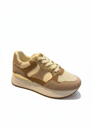 Marlo trainers in mocha and beige - Bond Street Store