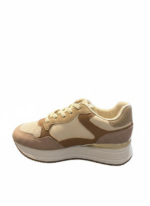 Georgia Trainers in mocha and beige - Bond Street Store