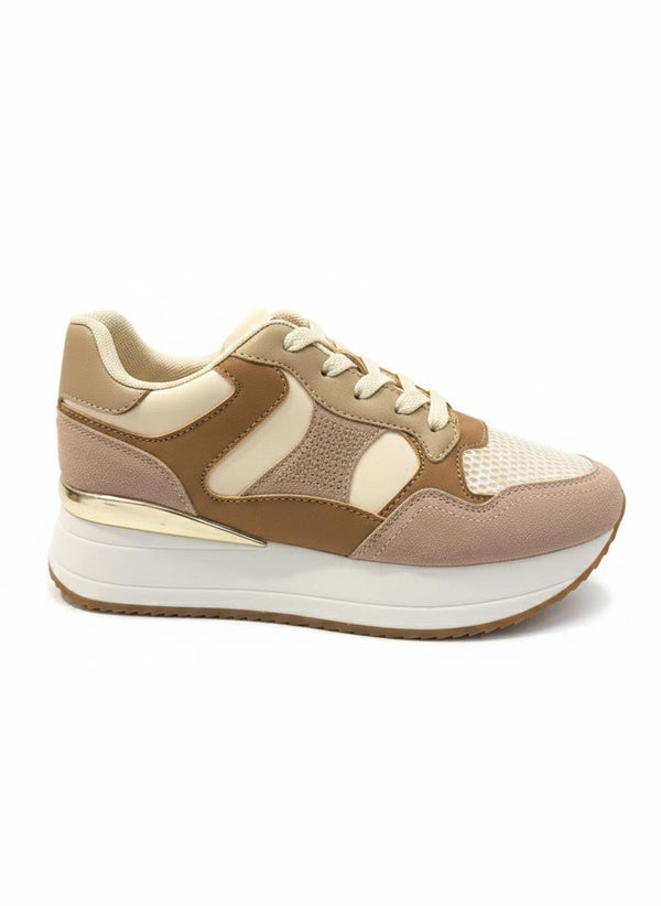Georgia Trainers in mocha and beige - Bond Street Store