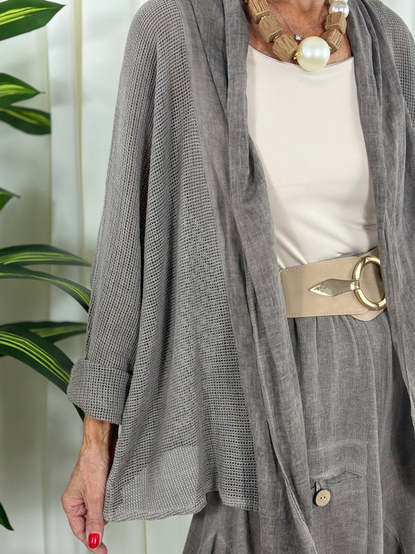 Marlo waterfall top in dark mocha