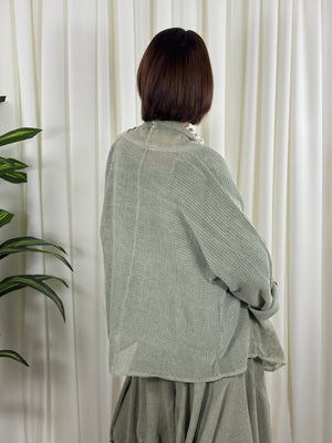 Marlo waterfall top in sage