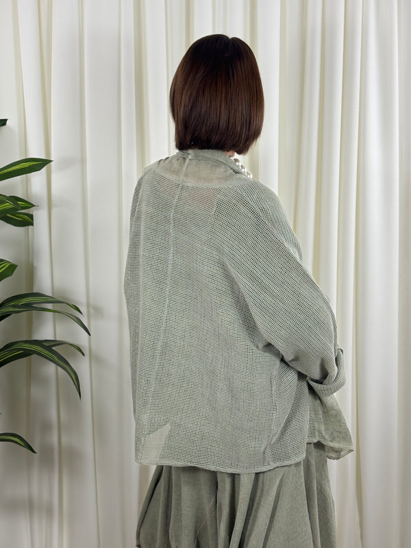 Marlo waterfall top in sage
