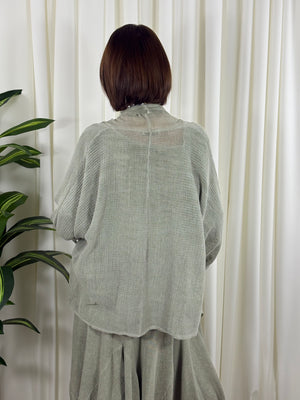 Marlo waterfall top in sage