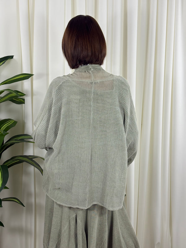 Marlo waterfall top in sage